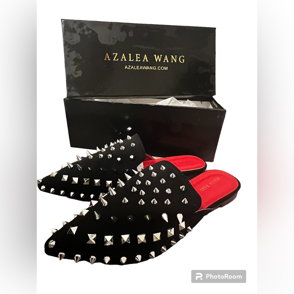 Azalea Wang Spike Mule Slides 8.5